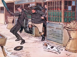 ウェラーズ氏が握りしめている赤い鼻の男を見るのは美しくて爽快な光景でした 作： Cecil Charles Windsor Aldin